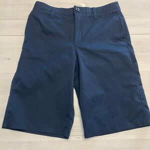 Under armour boys navy blue button golf shorts size 16‎